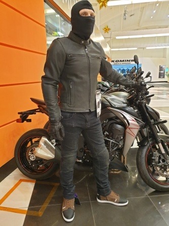 Мотокуртка натуральная кожа Komine LJ-534 Single Riders Leather JKT